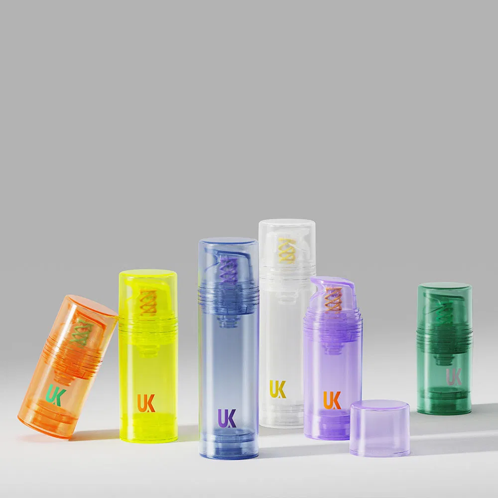 China Ukpack Innovation Mono Airless Dispenser Bottle 15ml 30ml 50ml 75ml 100ml Cosmetic Packaging All Plastic PP for Face Serum Masks and Lotions