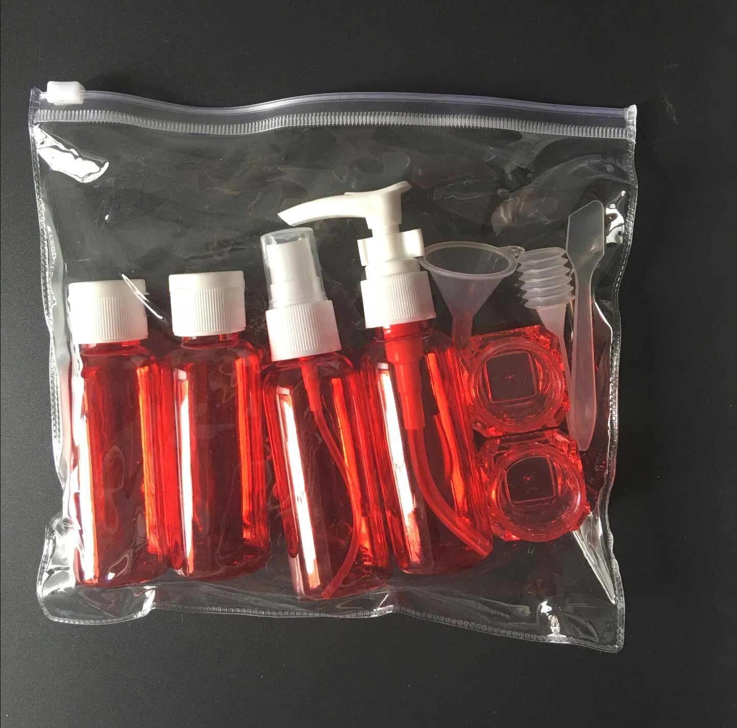 Customized OEM Plastic Leak-Proof Toiletry Containers Kit Empty Bottles Tube Refillable Portable Travel Bottle Set for Cosmetic