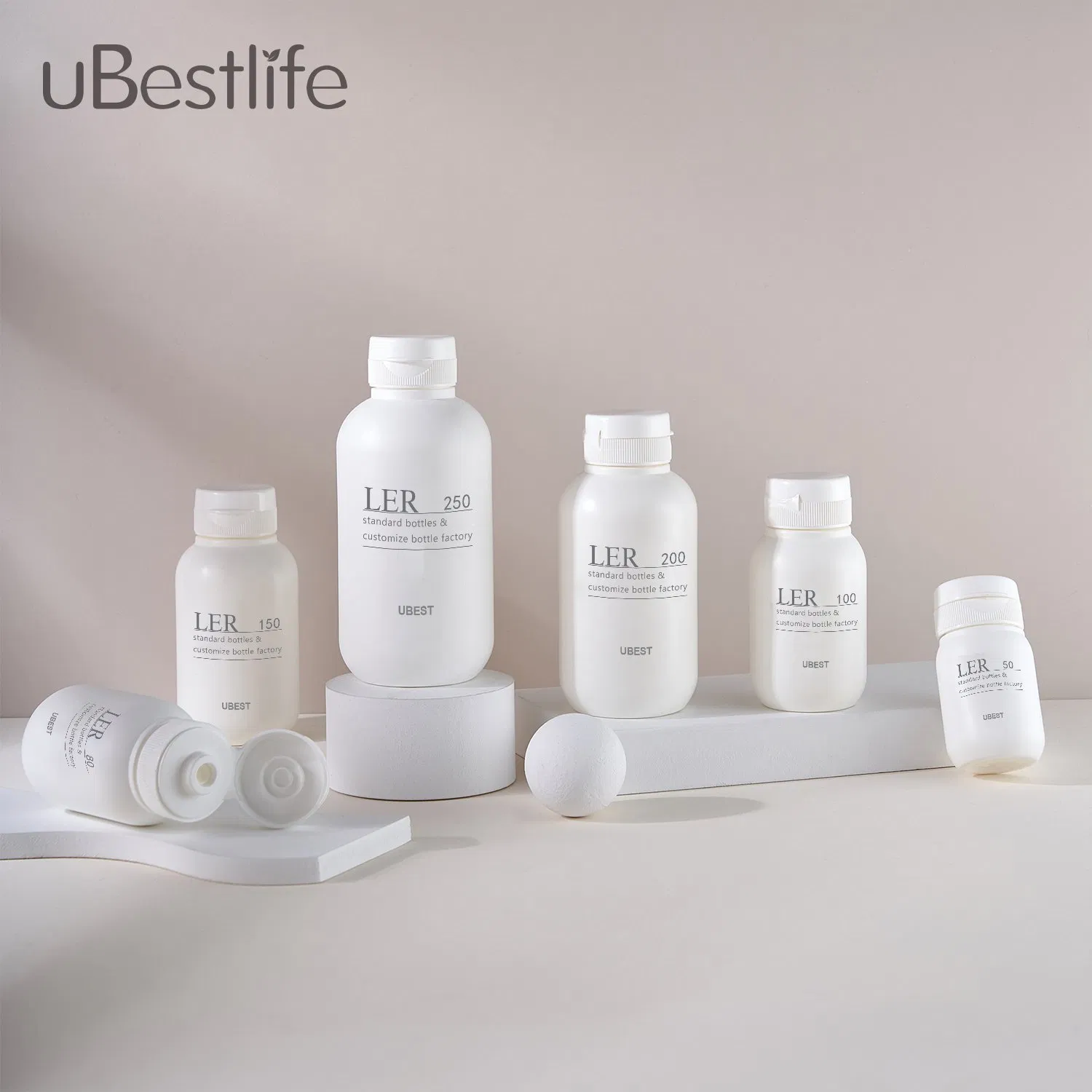 Ler 50ml 80ml 100ml 150ml New Design PE Bottle PP Cap Lotion Sunscreen Flip Top Cap Cosmetic Plastic Bottle