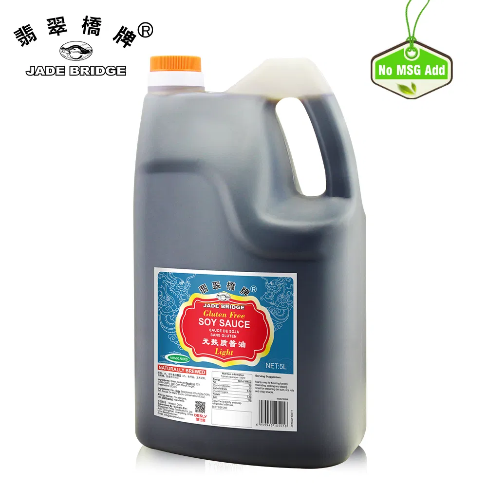 Chinese Premium Condiments Manufacturer Authentic Taste 500 Ml Plastic Bottle Jade Bridge No Msg Light Soy Sauce