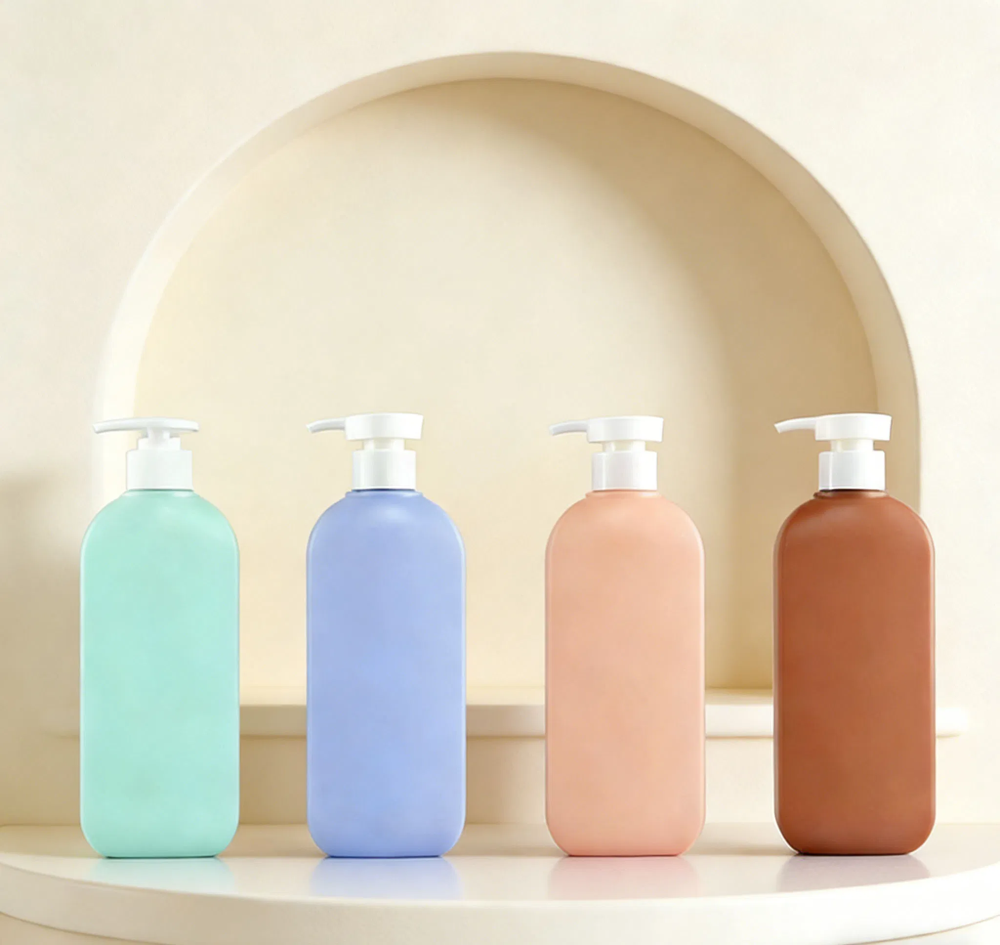 300/500/750ml Cosmetic Packaging Travel Size Containers Reusable Refillable HDPE Plastic Bottle