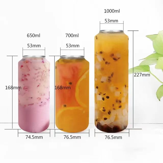 Best Seller Empty Clear Plastic Drinking Glass Water Plastic Juice Water Pet Bottle with Easy Open End