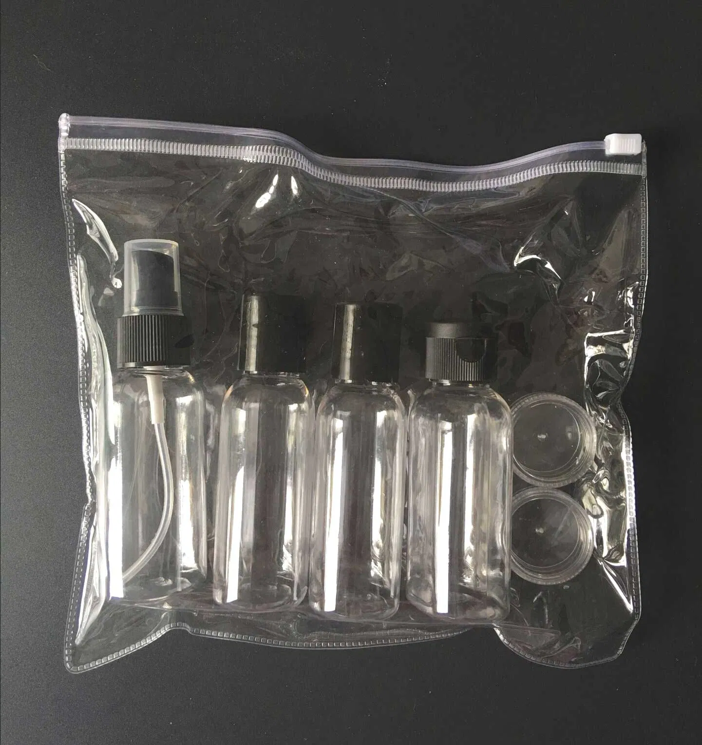 Customized OEM Plastic Leak-Proof Toiletry Containers Kit Empty Bottles Tube Refillable Portable Travel Bottle Set for Cosmetic