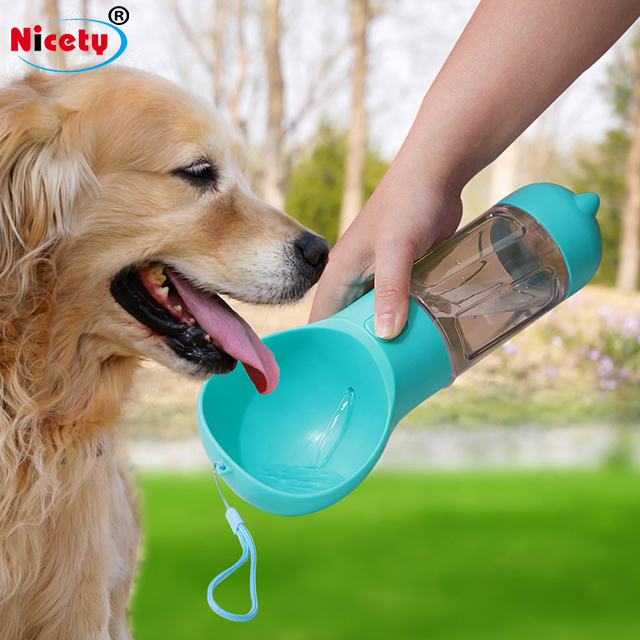 BPA Free, Leak Proof, Food Grade Plastic 11oz Travel Drink Bottle Pet Dog Water Dispenser Bottle