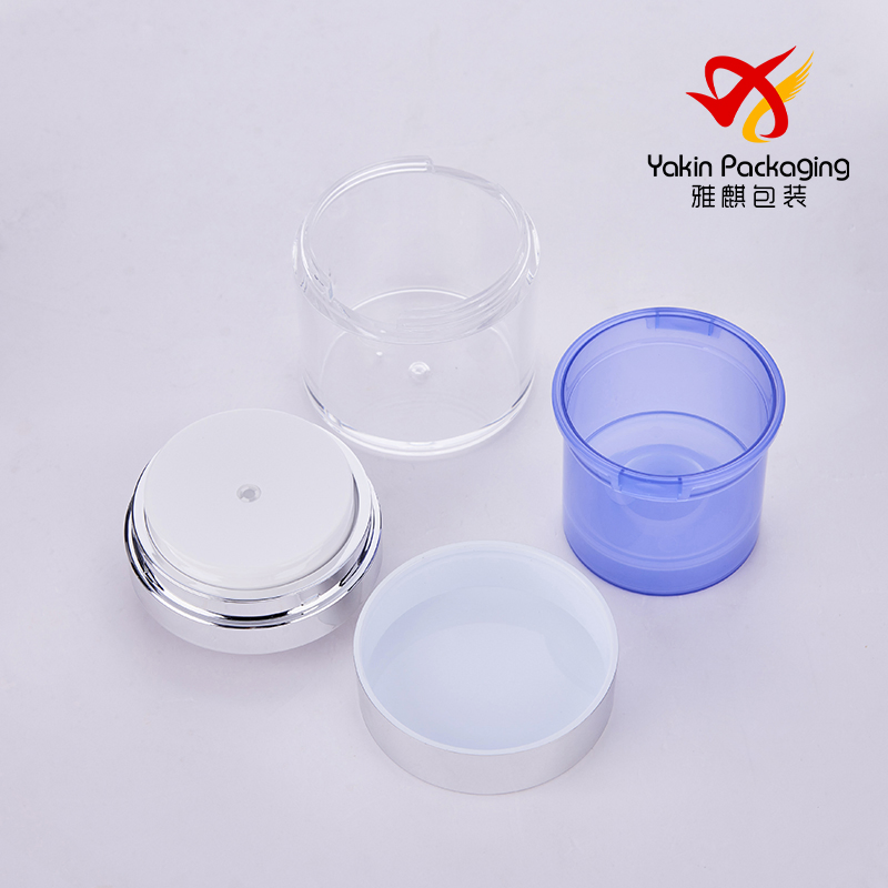 50g, 30g, 15g Round Refiller Airless Bottle Acrylic Cosmetic Plastic Bottle