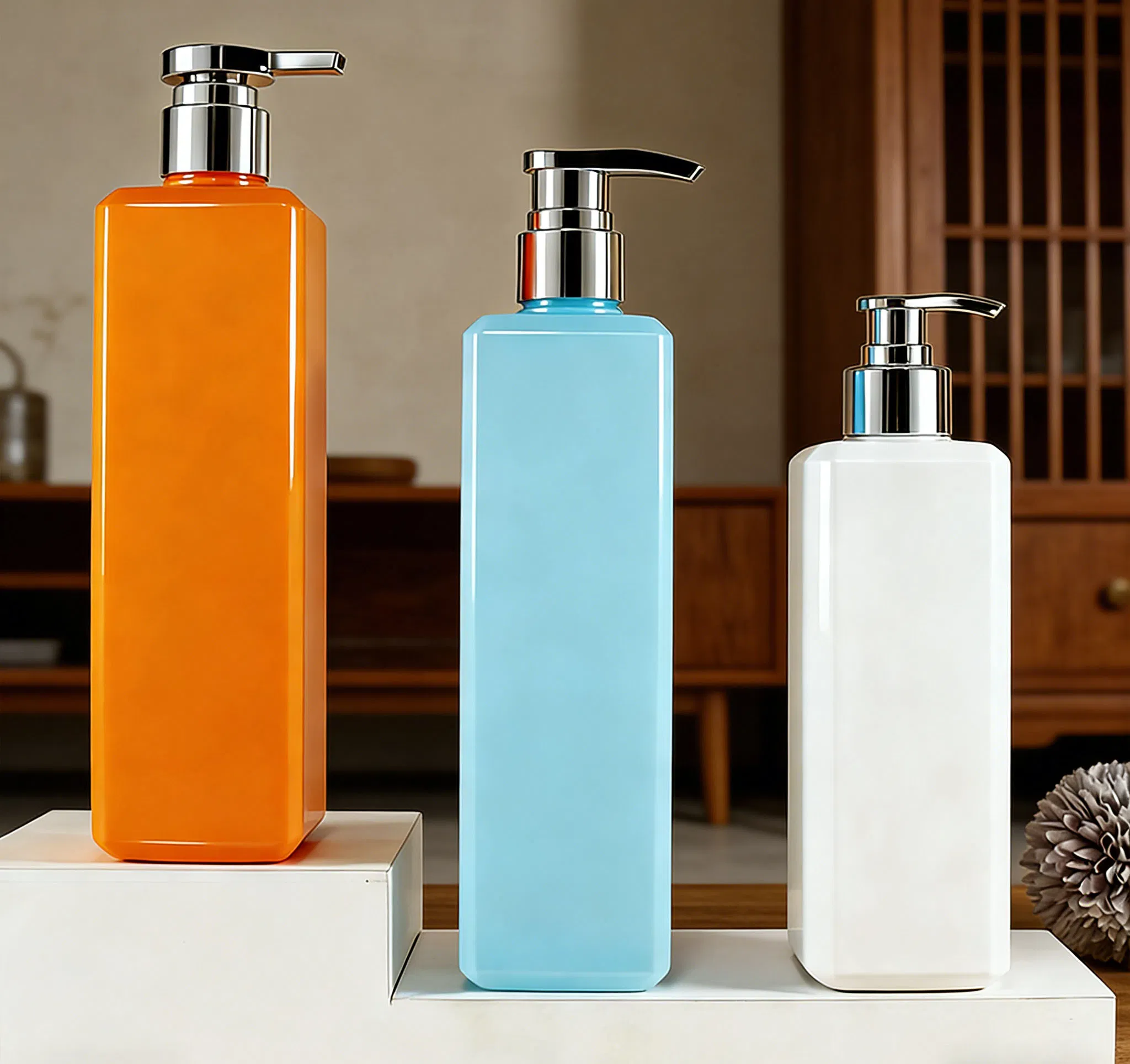 300/400/500ml Personal Care Plastic Shampoo Pet Lotion Cosmetic Packaging Solutions Leak-Proof Travel Bottle