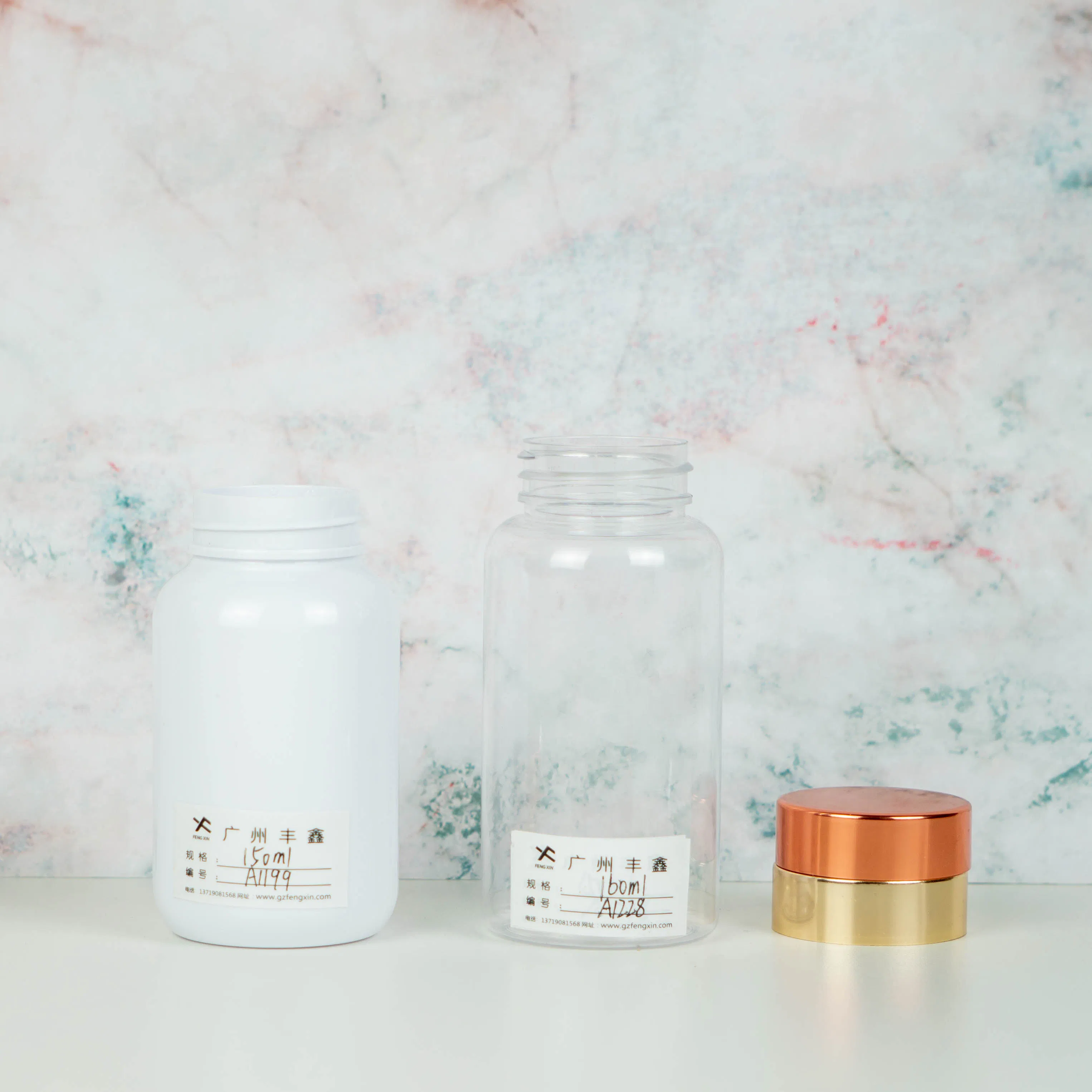 Clear Pet 150ml Plastic Pill Packaging Pharmaceutical Supplement Jar Capsule Bottle