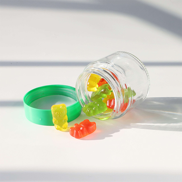 Clear Glass Child Proof Resistant Lids Straight Sided Dry Flower Packaging Cream Lotions Storage Oil Cosmetics Child Safe Jar Bottle