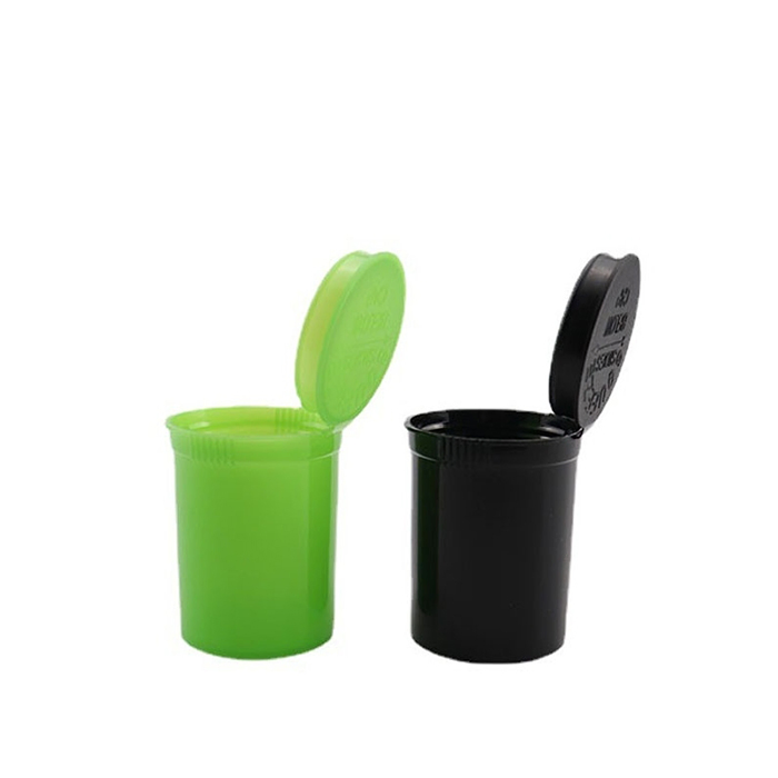 13 19 30 60 DRAM Pop Top Pill Bottle Squeeze Child Resistant Plastic Tube Containers Packaging