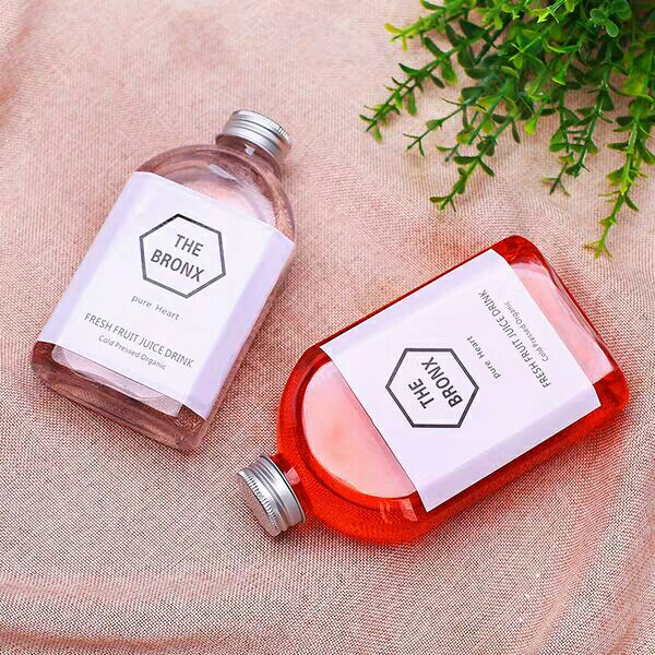 100ml 300ml Flat Flask Aluminum Cap Beverage Wine Ice Cold Brew Coffee Drinking Packaging Glass Bottle