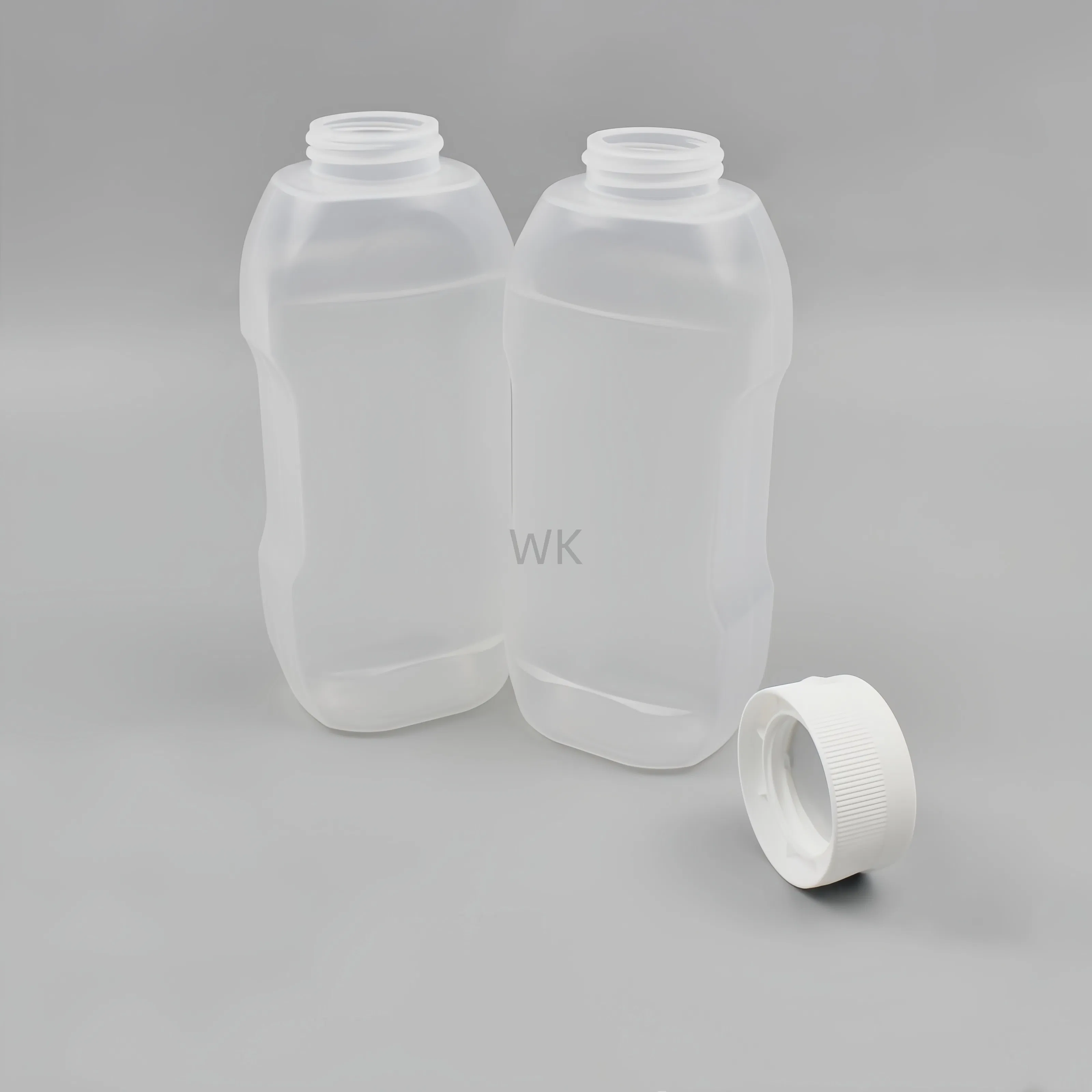 500ml PE Sauce Bottle Food Level Plastic Honey Bottle with Flip Top Cap