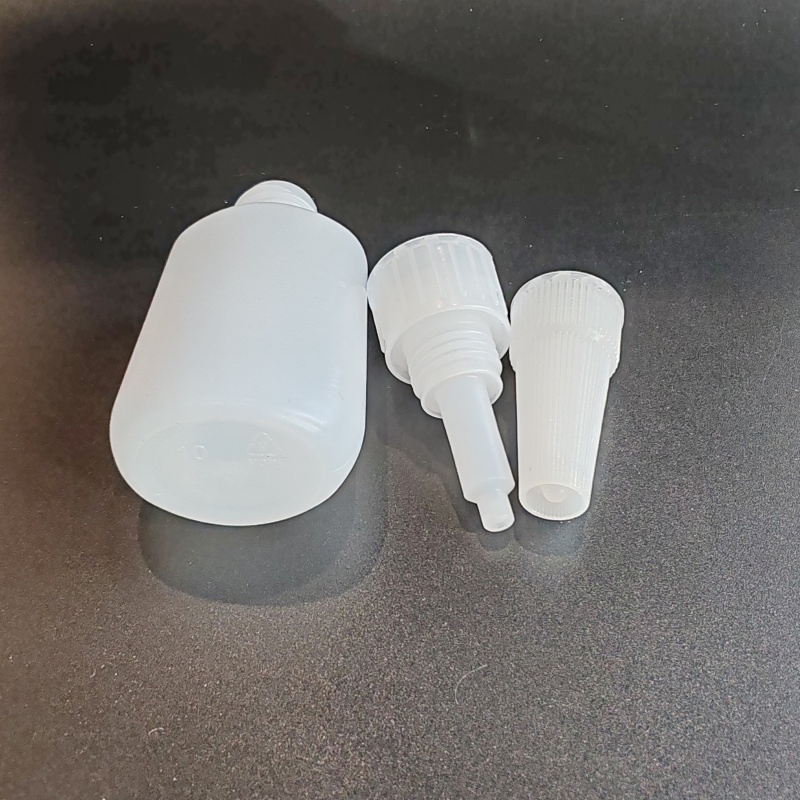 HDPE Plastic Dropper Bottles with Colored Caps for Fast Dry Glue Cyanoacrylate Adhesive Pin Cap Bottle