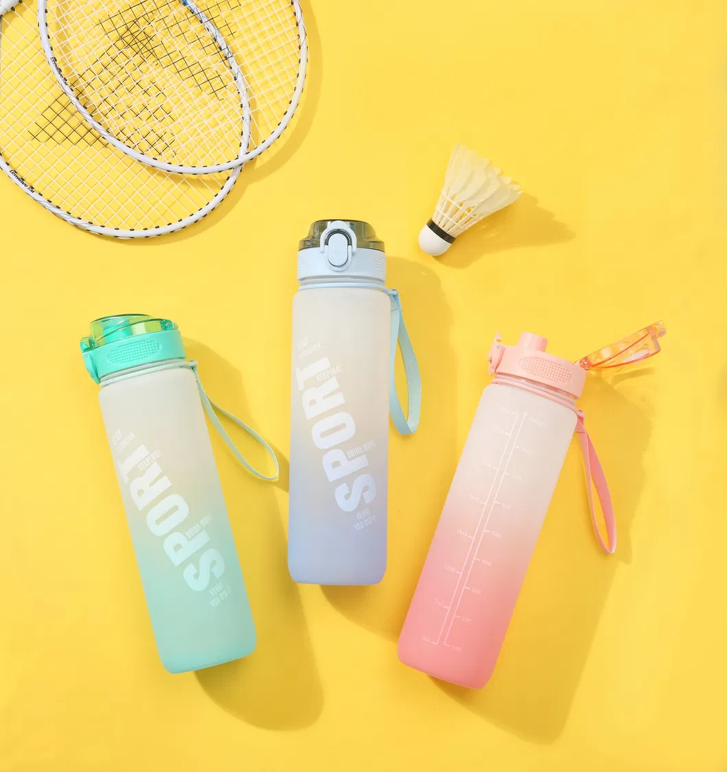 Gradient Colored Plastic Water Bottle 2