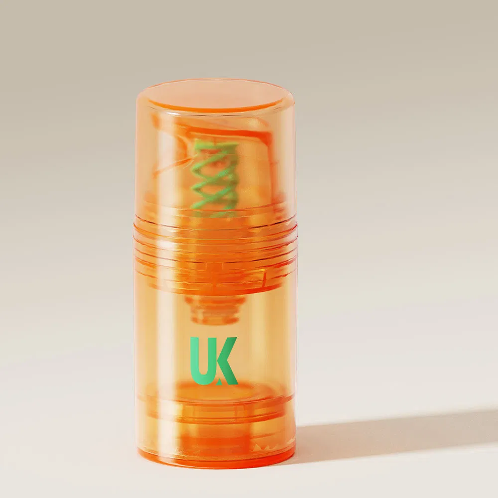 China Ukpack Innovation Mono Airless Dispenser Bottle 15ml 30ml 50ml 75ml 100ml Cosmetic Packaging All Plastic PP for Face Serum Masks and Lotions