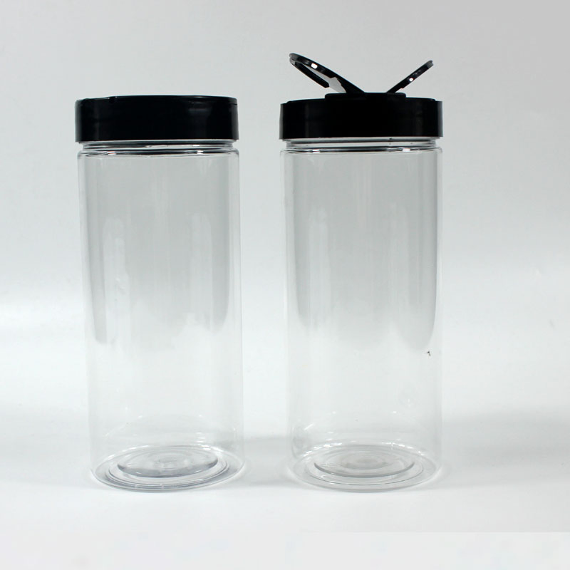 Factory Smooth Surface Plastic Convenient Seasoning Container /Pet Plastic Spice Bottle with Shaker Lids Flip Caps