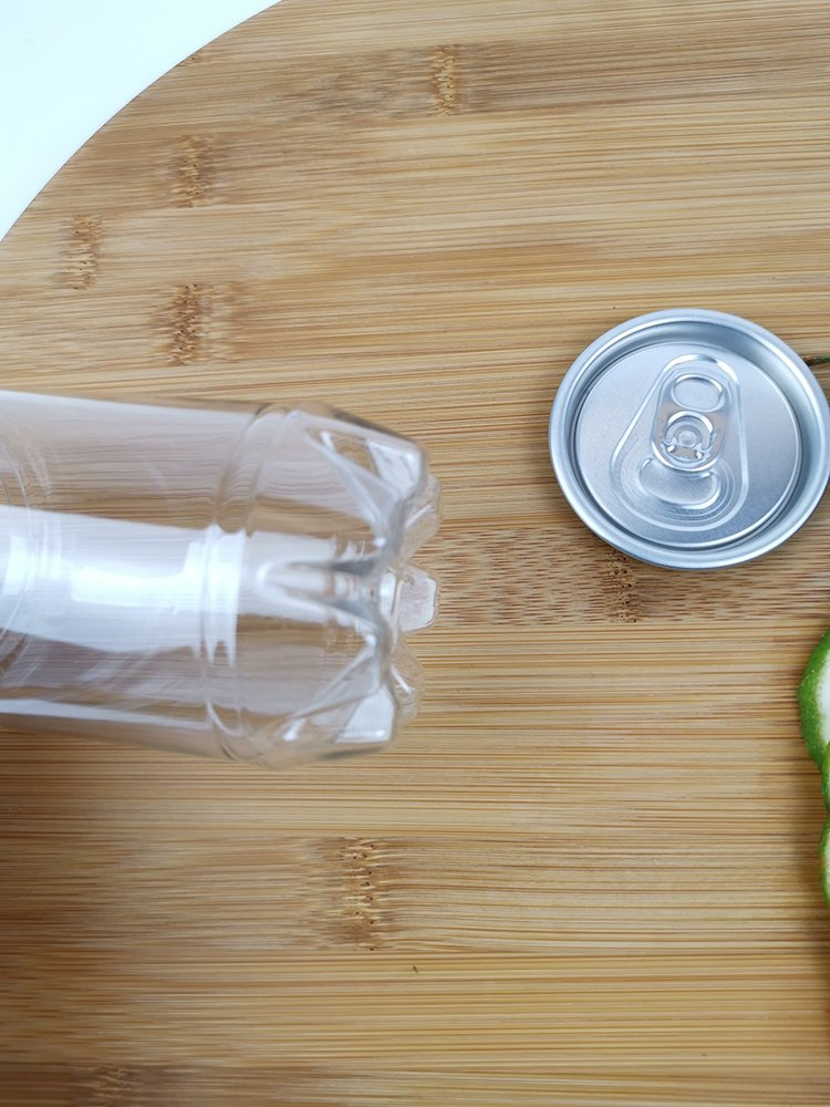 210ml Clear Reusable Plastic Empty Container Aluminum Easy Pull Cover