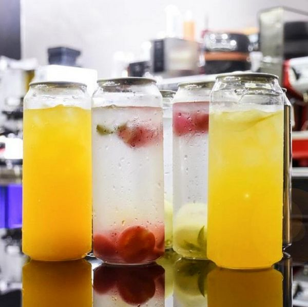 16oz 500ml Customized Round Plastic Juice Bottle Transparent Pet Milk Tea Juice Beverage Drink Disposable Bottle with Lids