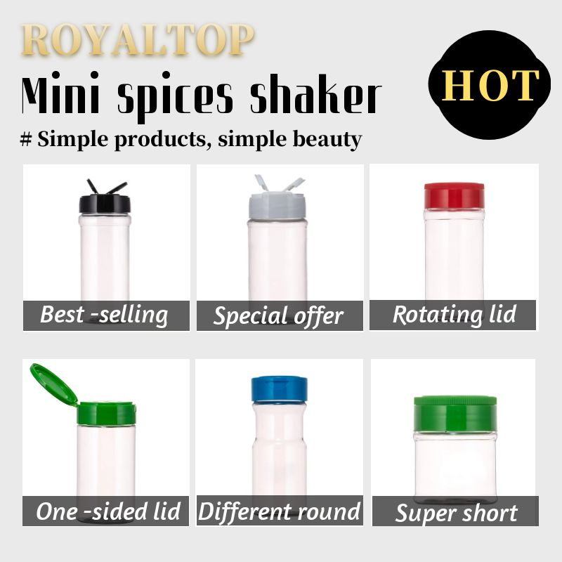 Bulk Small Seasoning Jars 2 Oz 3 Oz 4 Oz 5 Oz Plastic Spice Shaker Bottles for Salt Pepper