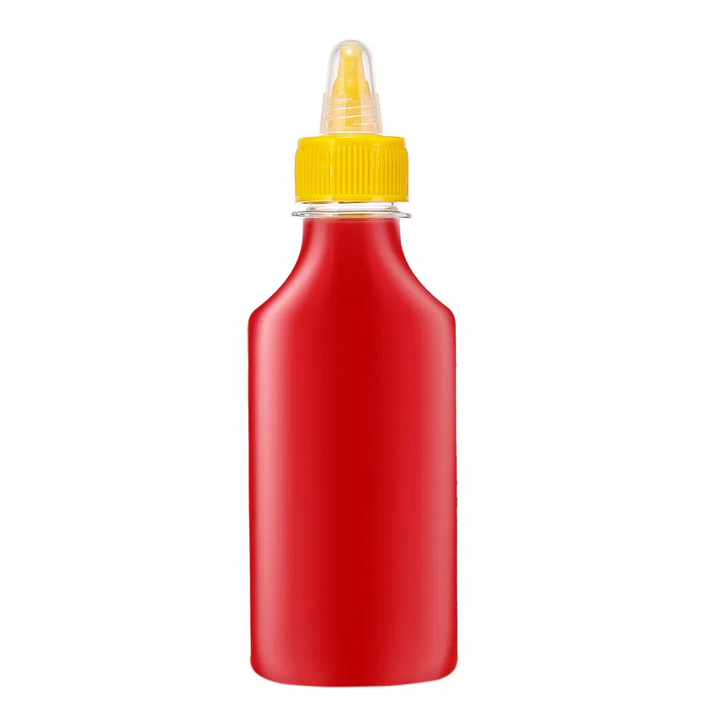 Food Grade Squeeze Bottle Pet BBQ Sauce Bottle 250ml 350ml Plastic Hot Sauce Dispenser Bottle