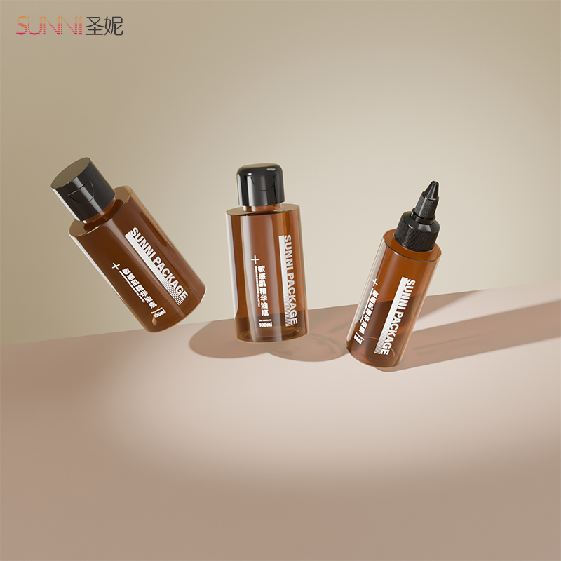 100ml Shampoo Skincare Travel Dispensing Sample Flip Top Cap Pet Plastic Bottle