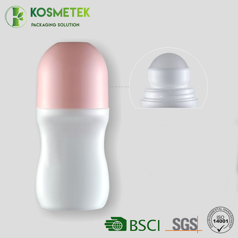 Green White 50ml PP Plastic Essential Oil Refill Roll on Bottles Empty