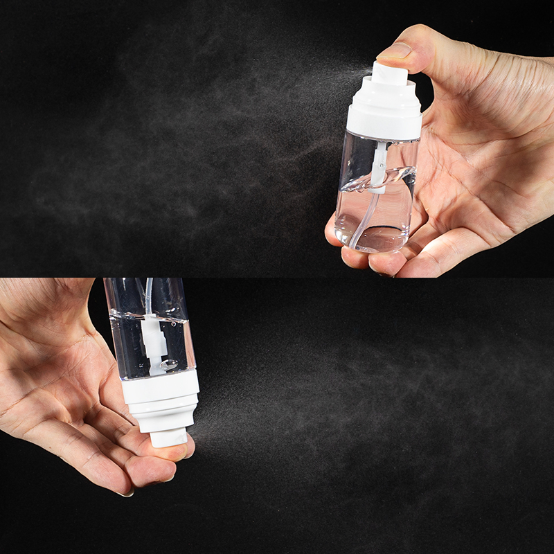 Factory OEM ODM Plastic Spray Bottle Set with 360° Mist Spraeyr Pump Cosemtic Packaging for Setting Spray