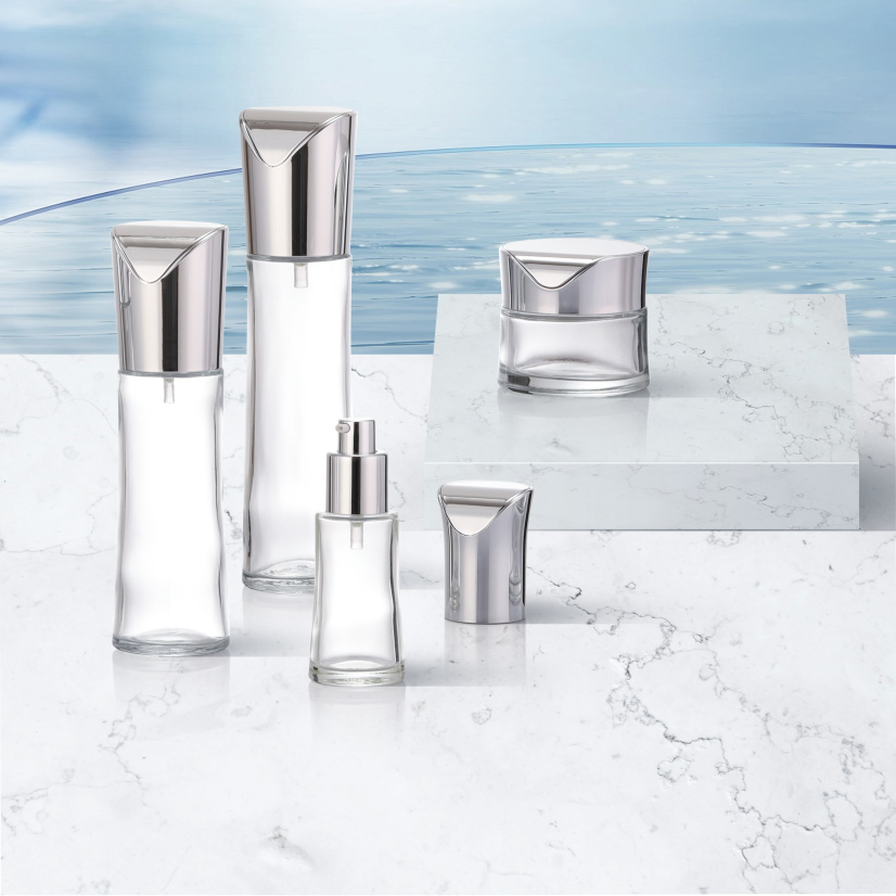 Plastic Skin Care Set Face Cream Jar Lotion Bottle for Cosmetic Packaging