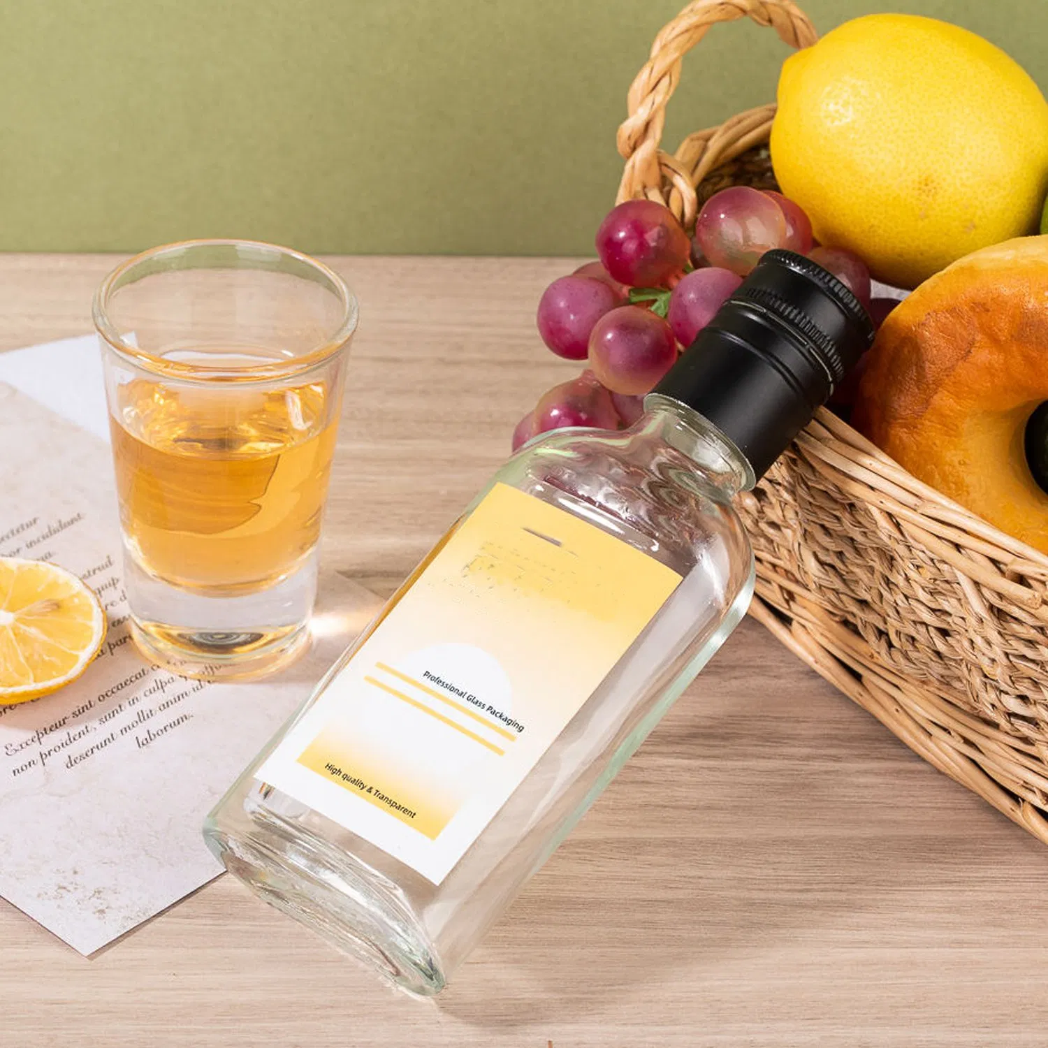 Aluminum Screw Lid Newest Clear Wine Drinking Storage Flask 100ml Liquor Beverage Glass Bottles