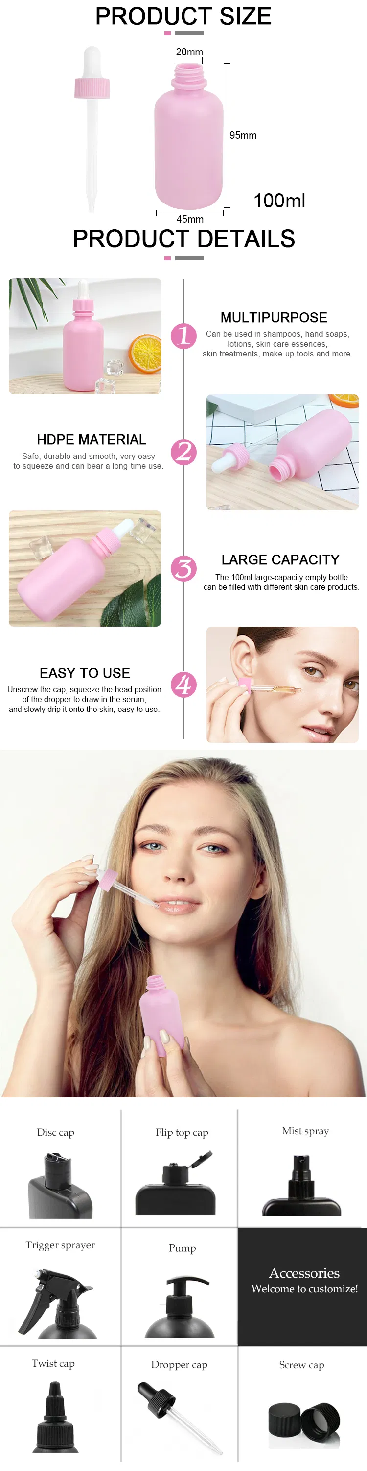 Plastic Dropper Bottle Display