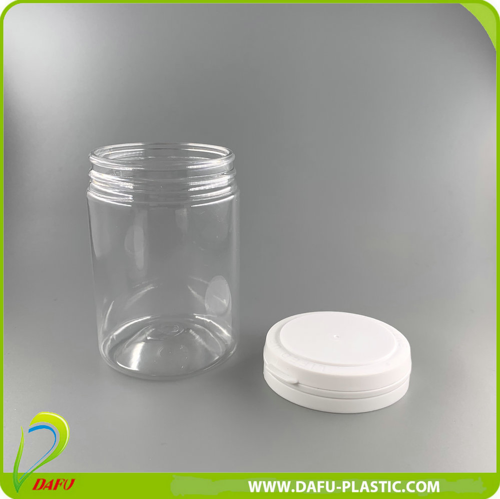 230ml Pet Clear Plastic Wide Mouth Bottle Food Jar with Plastic Cap
