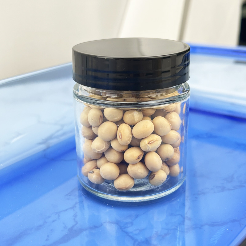 Wholesale Wide Mouth Food Storage Container Jam Honey Clear Glass Jar with Plastic Screw Lid