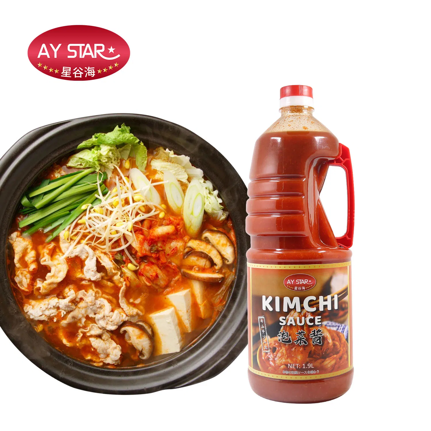 1.8 L Plastic Package Sauce Korean Flavor OEM Brand Kimchi Sauce