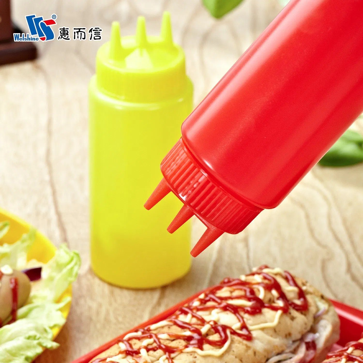 Kitchen Accessories Plastic Food Storage Container Soft Squeeze Sauce Dispenser Bottles