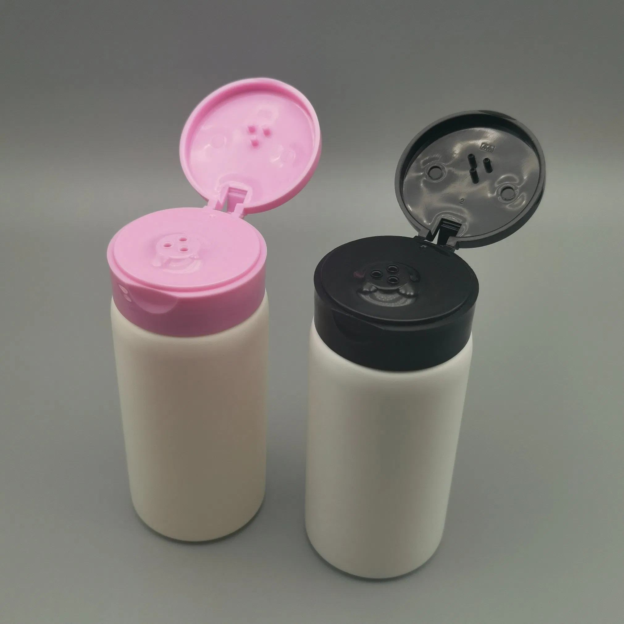 120ml HDPE Plastic Powder Bottle Three Holes Sifter Flip Top Cap Baby Talcum Powder Dry Powder Bottle