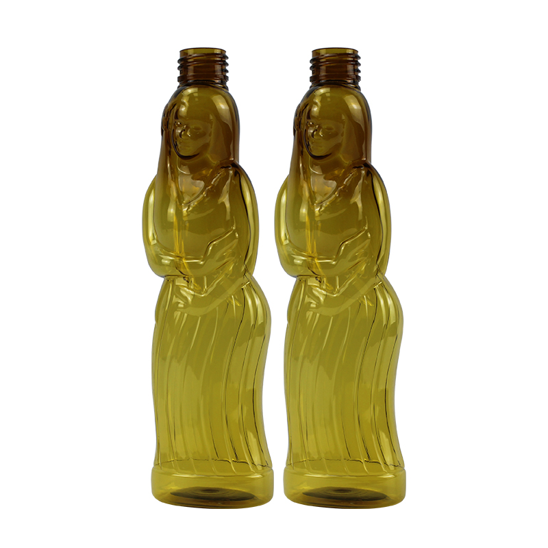 240ml Unique Body Shape for Juice Beverage Water Drink Cup Empty Disposable Clear Pet Plastic Bottles with Cap