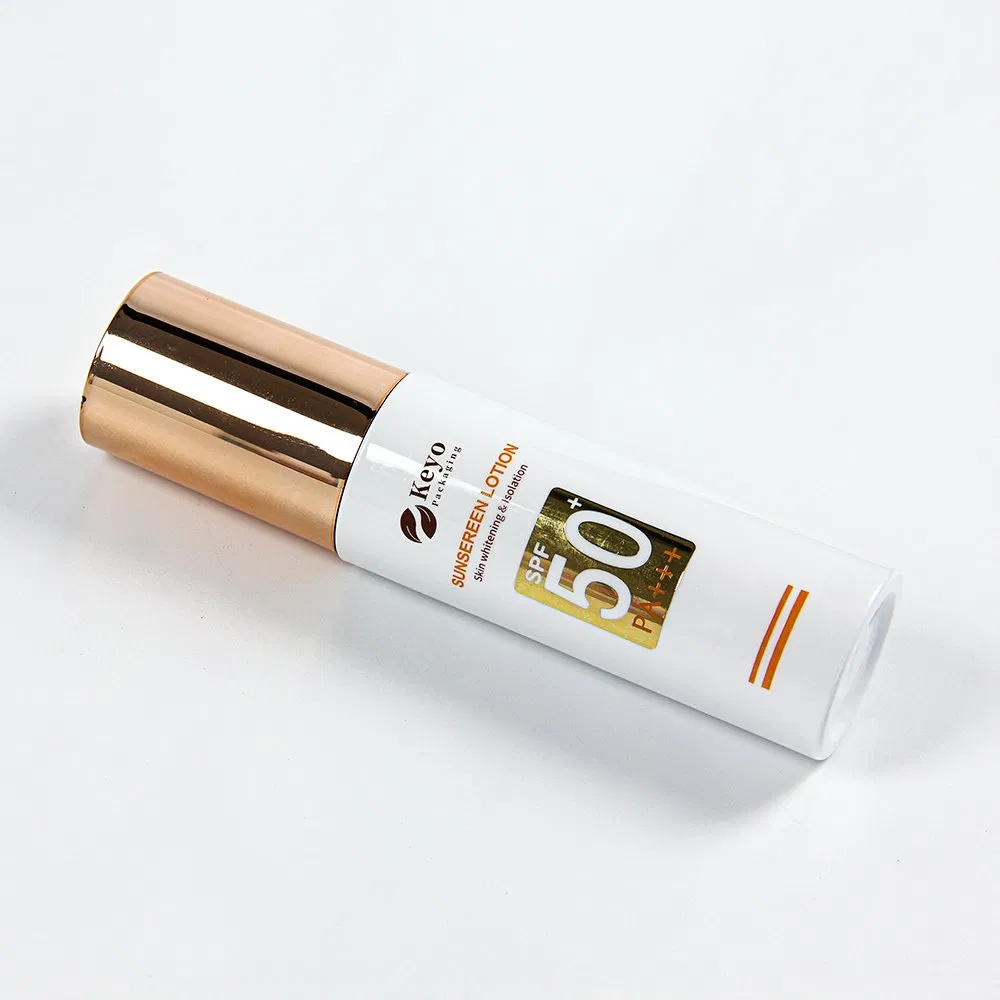 50ml 60ml 80ml Cosmetic Packaging Pet Round Plastic SPF Cream Lotion Serum Bottle Empty Spray Pump Plastic Bottles