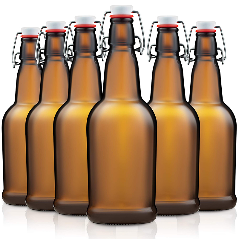 16oz Glass Swing Top Beer Bottle with Flip Top Sealing Lid Used for Carbonated Drinks Commscope Tea Second Fermentation Water