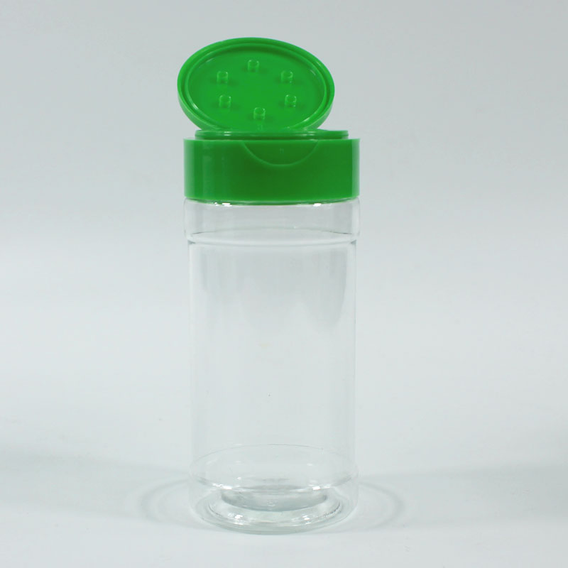 Factory Smooth Surface Plastic Convenient Seasoning Container /Pet Plastic Spice Bottle with Shaker Lids Flip Caps