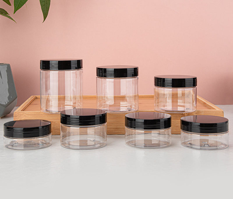 50g 80g 100g 120g 200g 250g Wide Mouth Food Grade Peanut Butter Pet Transparent Plastic Jars with Lids for Food Packaging