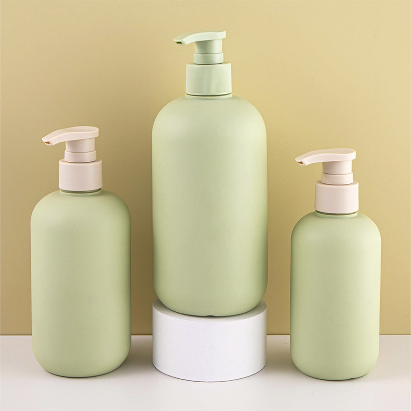 300ml Empty Plastic Cosmetic Shampoo Bottles with Flip Top Cap and Soap Pumps