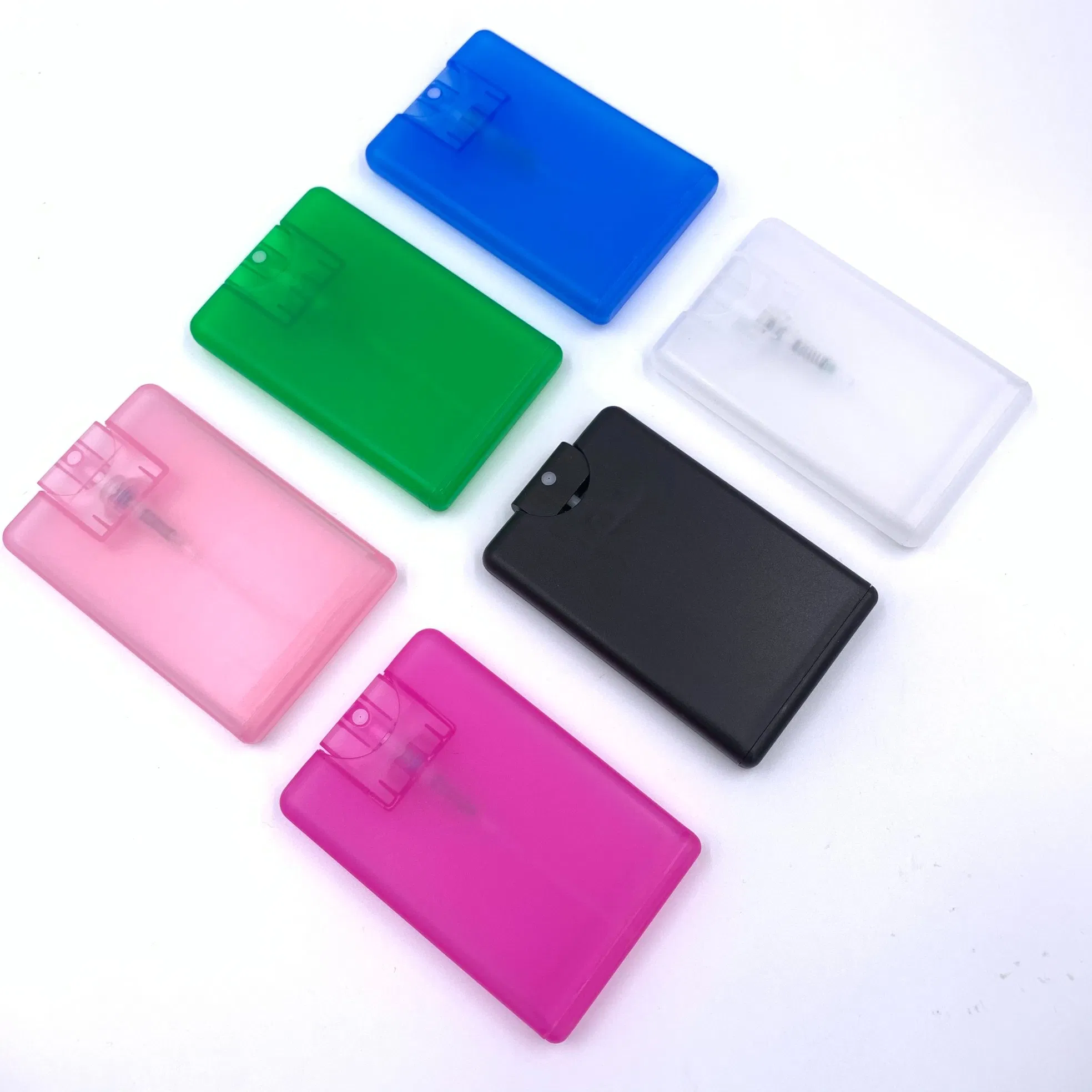 Custom Flat-Shoulder Square Travel Size 20ml Plastic Pocket Spray Bottle Credit Card