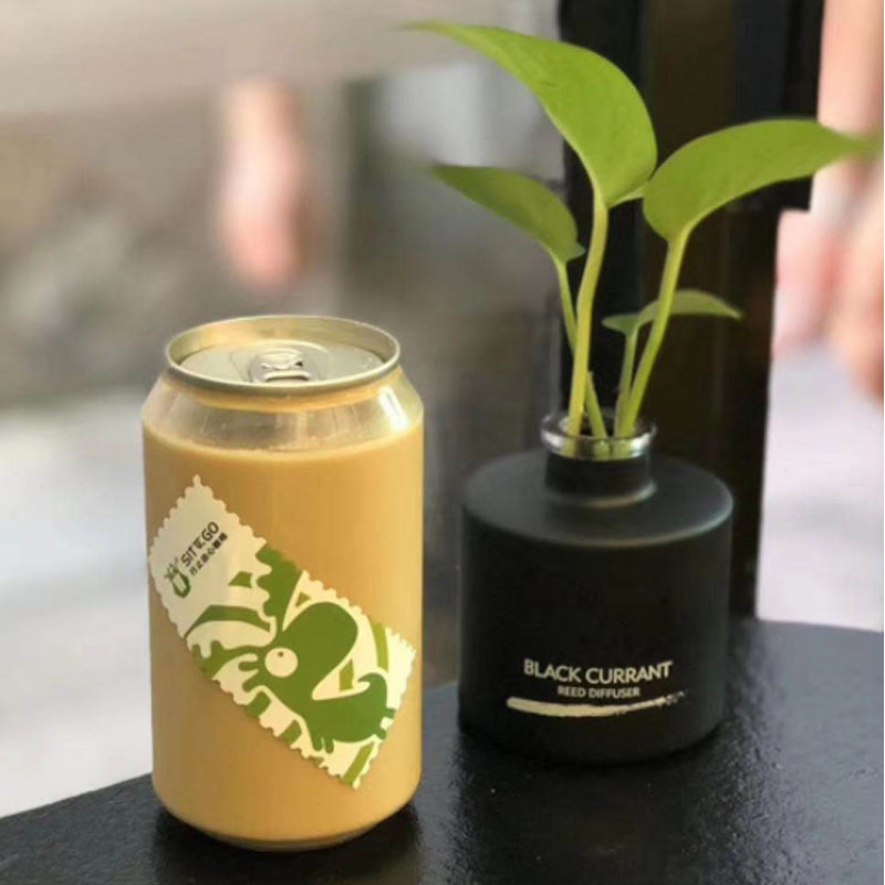 Custom Logo Flat Bottom Empty Plastic Pet Easy Open Can with Aluminium Lid for Soft Drink