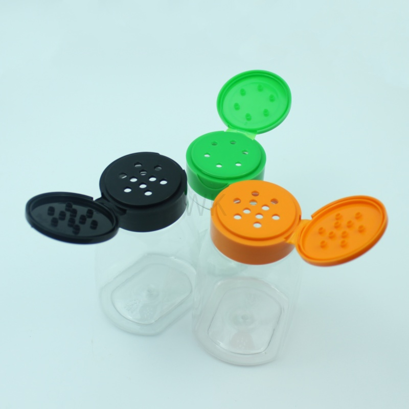 Empty Pet Plastic Spice Seasoning Bottle with Flip Top Cap Salt Pepper Shaker Container Food Packaging