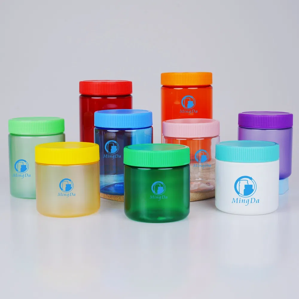 380ml Pet Bottle Wide Mouth Transparent Color Jars for Food Packaging