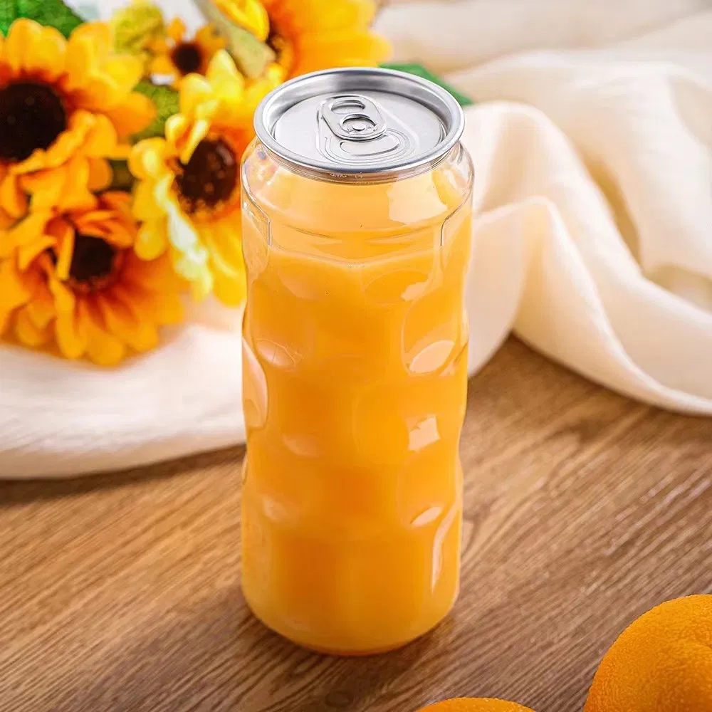 Custom Plastic Pet Can Transparent Custom Cup for Cold Drink Soda Soft Carbonated Beverage Bottle