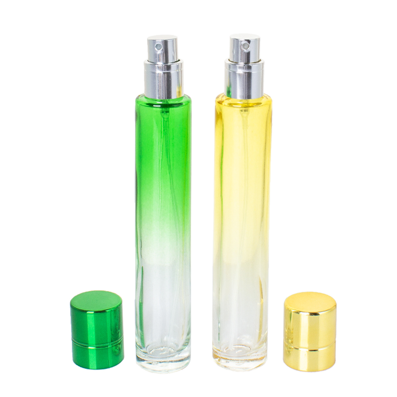 30ml 60ml Colored Cylindrical Spray Perfume Bottles with Metal/Plastic Lid