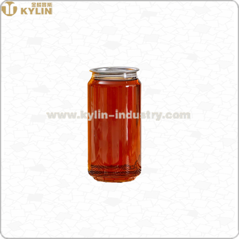 Food Grade for Clear Plastic Pet Can with Aluminium Ring Pull Lid for Soda Beverages Juice Tea Coffee Beer Bottle