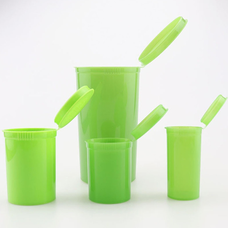 13 19 30 60 DRAM Pop Top Pill Bottle Squeeze Child Resistant Plastic Tube Containers Packaging