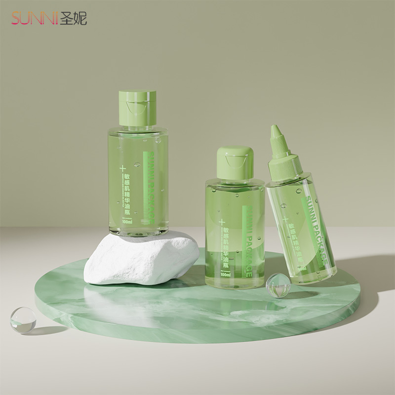 100ml Shampoo Skincare Travel Dispensing Sample Flip Top Cap Pet Plastic Bottle