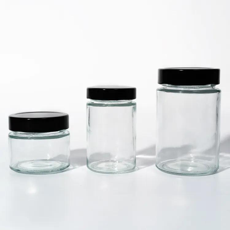Cheap Empty Clear Candy Honey Spice 500ml Wide Mouth Food Plastic Jars with Screw Top Lids